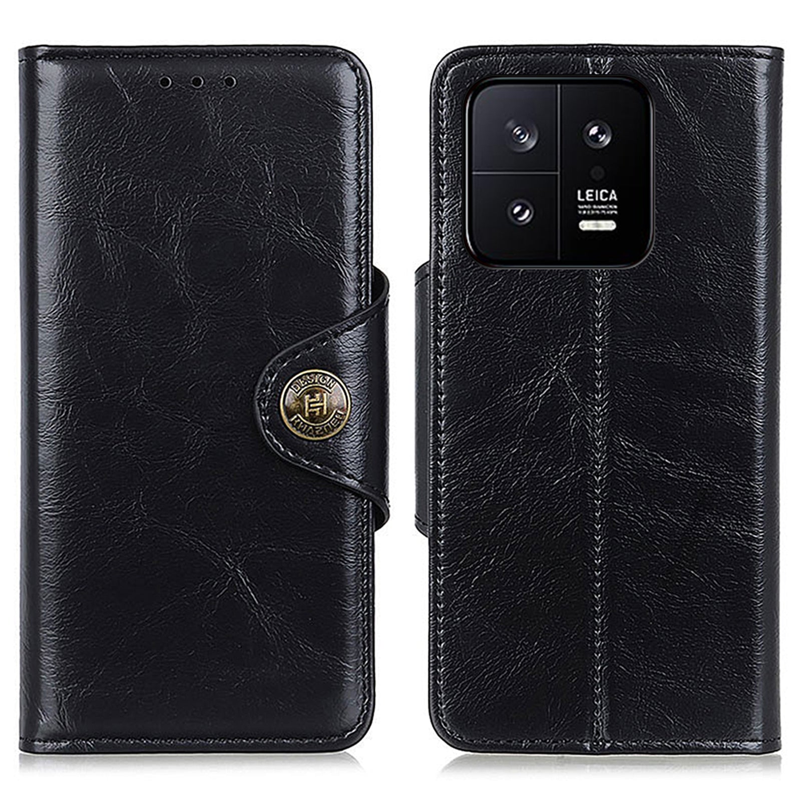 KHAZHEN For Xiaomi 13 5G Magnetic Clasp Stand Phone Cover Textured PU Leather Flip Wallet Shockproof Phone Case KHAZHEN For Xiaomi 13 5G Magnetic Clasp Stand Phone Cover Textured PU Leather Flip Wallet Shockproof Phone Case